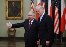 Prezydent Lech Kaczyński i wiceprezydent USA Joe Biden