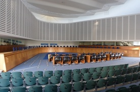 Sala obrad w Europejskim Trybunale Praw Człowieka