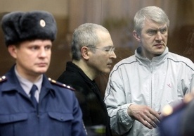 Michaił Chodorkowski (C) i  Płaton Lebiediew (P)