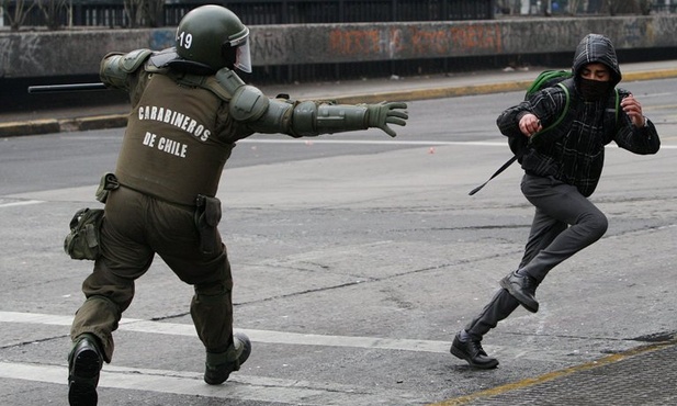 Chile - Starcia studentów z policją