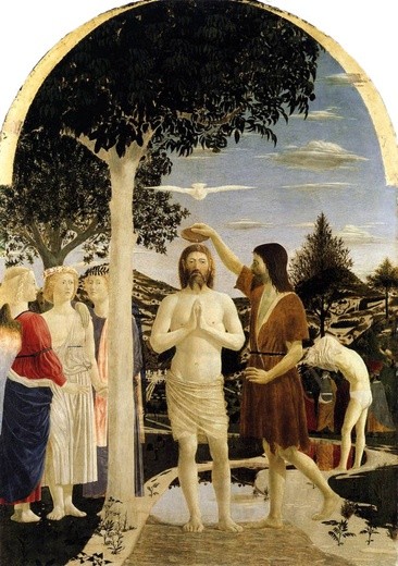Piero della Francesca, "Chrzest Chrystusa"