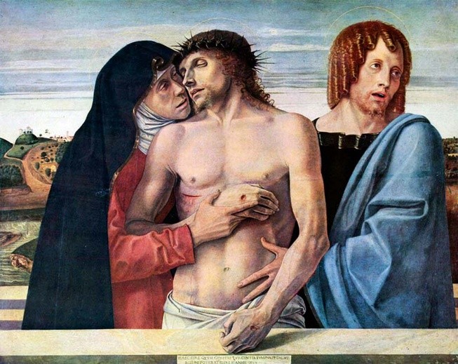 Giovanni Bellini, „Martwy Chrystus podtrzymywany przez Maryję i św. Jana” 