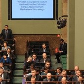 Upadł wniosek o odwołanie szefa MSZ 