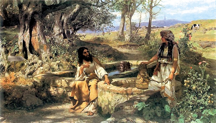 Henryk Siemiradzki (1843-1902),  „Chrystus i Samarytanka” (1890), olej na płótnie, Galeria Sztuki, Lwów
