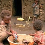 Głodne dzieci w Kongu