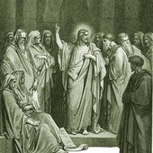 Gustave Doré, (1832-1883), Jezus naucza w synagodze