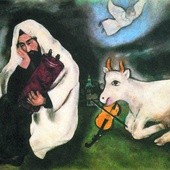 Marc Chagall, „Samotność”, olej na płótnie, 1933 r., Muzeum w Tel Awiwie