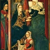 Mistrz z Miraflores „Narodzenie św. Jana Chrzciciela”  olej i tempera na desce, 1490–1500 Muzeum Prado, Madryt 