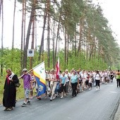  Pątnicy mieli do pokonania 30 km. Przewodził im proboszcz ks. Jacenty Wolski 