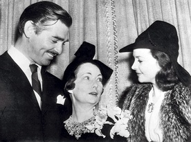 Od lewej: Clark Gable, Margaret Mitchell i Vivien Leigh na premierze „Przeminęło z wiatrem” w Atlancie, 1939 r.