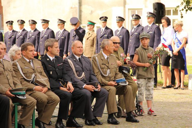 Uroczystości pod Pomnikiem Obrońców Poczty Polskiej w Gdańsku