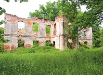 Pozostałości dworu w Jasionie na terenie gminy Zbrosławice