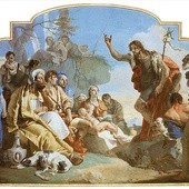 Giovanni Battista Tiepolo „Jan Chrzciciel nauczający” fresk, 1732–1733, kaplica Colleonich, Bergamo 