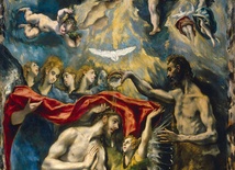 Dominikos Theotokopulos, zwany El Greco „Chrzest Chrystusa” olej na płótnie, ok. 1597 Muzeum Prado, Madryt