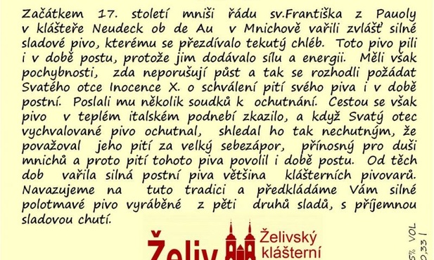 Piwo na umartwienie duszy