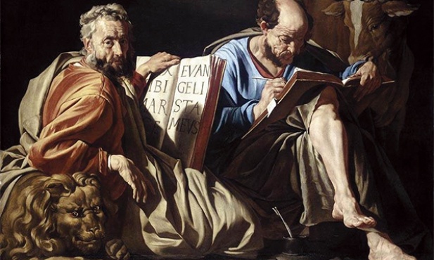 Matthias Stom  „Ewangeliści Marek i Łukasz”,  olej na płótnie, ok. 1635,