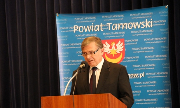 Współorganizator spotkania Roman Łucarz, starosta tarnowski  