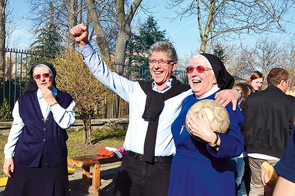 CHristian Sciaky, dyrektor francuskiego gimnazjum, z s. Małgorzatą, przełożoną lubelskiej wspólnoty