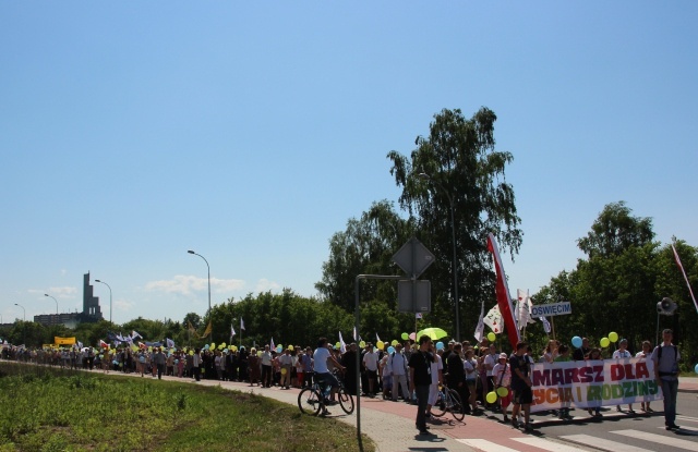 Marsz dla Życia i Rodziny w Oświęcimiu w 2012 r.