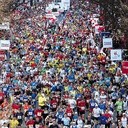 Uczestnicy maratonu w Hamburgu w Niemczech