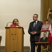 Alicja Adwent, wdowa po śp. Filipie Adwencie i poseł Maciej Małecki