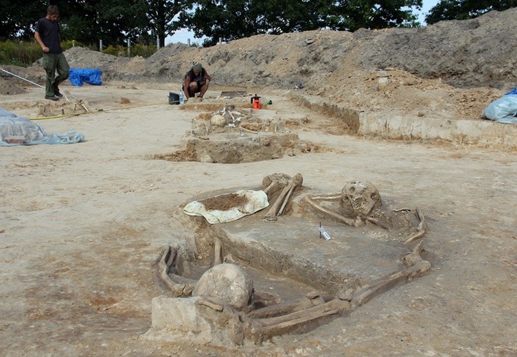 Archeolodzy odsłaniają kości poległych 