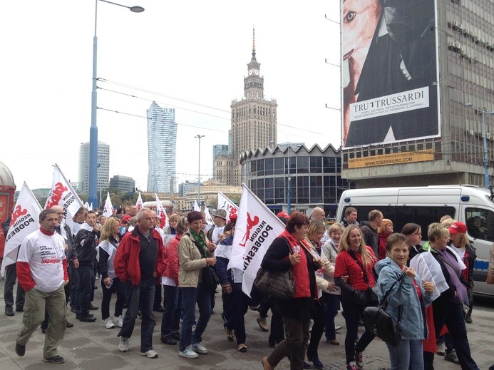 Manifestaje na ulicach Warszawy