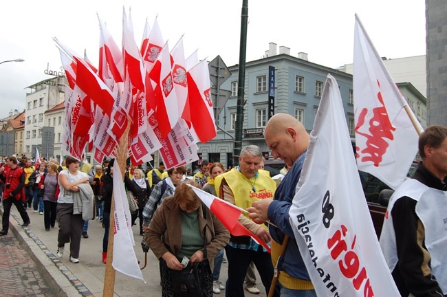 Małopolscy związkowcy w Warszawie