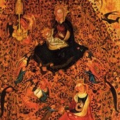 Stefano da Zevio „Madonna Różańca” tempera na desce, ok. 1410 Muzeum Castelvecchio Werona