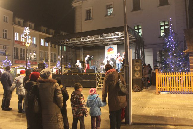 Życzenia świąteczne na gliwickim rynku