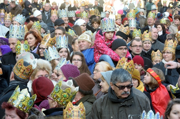 Orszak w Świdnicy - hołd na Rynku