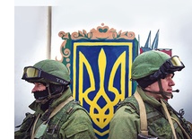 Rosyjscy żołnierze w mundurach bez insygniów blokują ukraińskie garnizony na Krymie