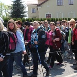 Pielgrzymi w drodze z Hałcnowa do Łagiewnik