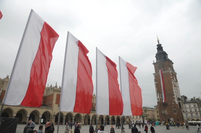 Pokaz tańców polskich na Rynku Głównym