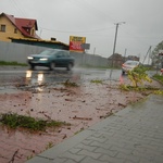 Opady deszczu w okolicach Czarnego Dunajca