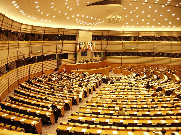 Sala obrad europarlamentu w Brukseli