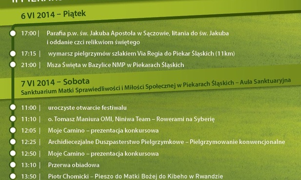 II Piekarski Festiwal "Na pielgrzymich szlakach", Piekary Śl., 6-7 czerwca