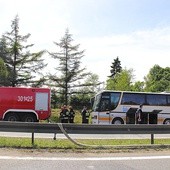 Palił się autokar na obwodnicy 