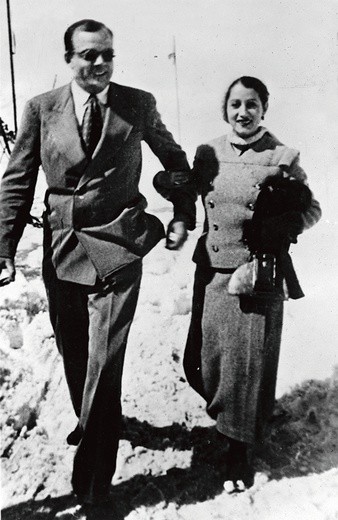 Antoine de Saint-Exupéry ze swoją żoną Consuelo Suncín Sandoval de Gómez w Chamonix we Francji w 1934 roku