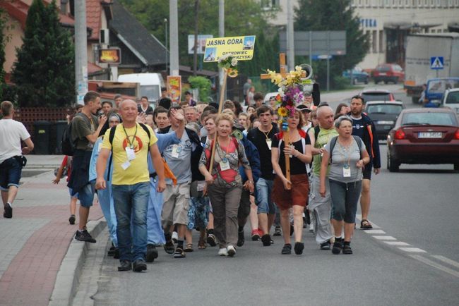 Pielgrzymi podczas trasy 