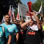 Protest górników