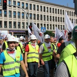 Protest górników