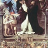 Guido Reni „Madonna z Dzieciątkiem,  św. Dominik i tajemnice Różańca” olej na płótnie, ok. 1598 bazylika San Luca, Bolonia 