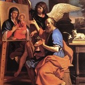 Guercino (Giovanni Francesco Barbieri) „Św. Łukasz pokazujący obraz Matki Bożej” olej na płótnie, 1652–1653 Muzeum Sztuki Nelson-Atkins, Kansas City