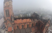 Spalona katedra, zdjęcia z drona cz. 1