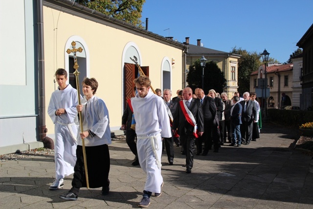 Poświęcenie sztandaru "Solidarności" w Skoczowie