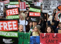 Protest studentów przeciwko opłatom za studia