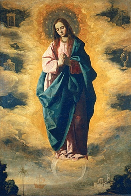 Francisco de Zurbarán „Niepokalane Poczęcie” olej na płótnie, 1628–1630 Muzeum Prado, Madryt