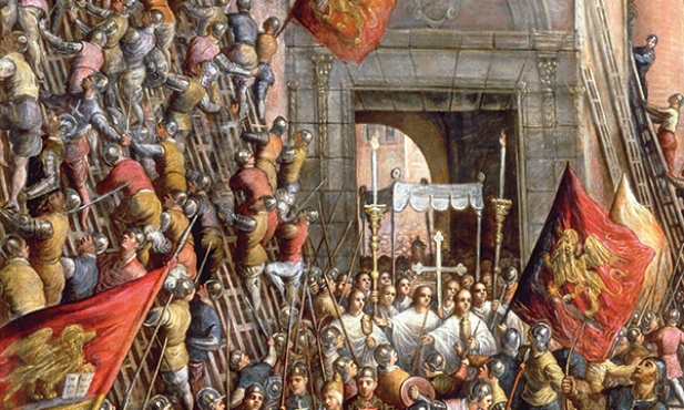 Latem 1205 roku papież Innocenty III zażądał od przywódców krucjaty zdania sprawy ze złupienia Konstantynopola. Podbój stolicy Bizancjum zagroził bezpieczeństwu Ziemi Świętej, odciągając odeń jej naturalnych obrońców