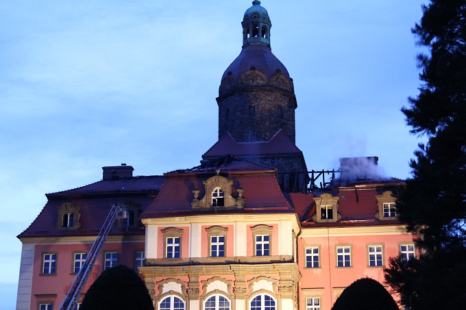 Pożar na zamku Książ